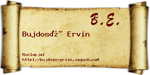 Bujdosó Ervin névjegykártya